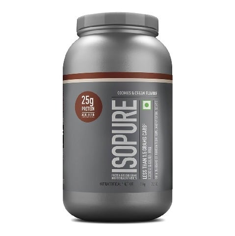 1 - Isopure 100% Whey Protein Isolate with Less Than 1.5 Grams Carbs, 2.2 lb Cookies & Cream