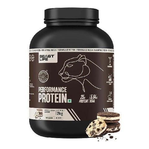 1 - BeastLife Performance Protein, 4.4 lb Cookie & Cream