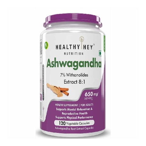 1 - HealthyHey Nutrition Giloy & Ashwagandha Extract, 60 veggie capsule(s)