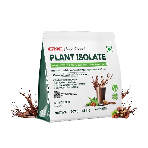 1 - GNC Plant Protein Isolate,  2 lb  Chocolate Hazelnut 