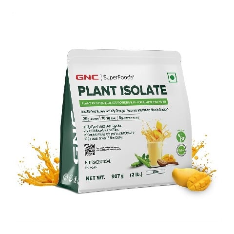 1 - GNC Plant Protein Isolate,  2 lb  Mango 