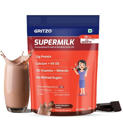 1 - Supermilk Gritzo Growth for Girl 13+ years, 800 g Double Chocolate