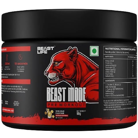 1 - BeastLife Pre-Workout, 0.232 lb Shikanji