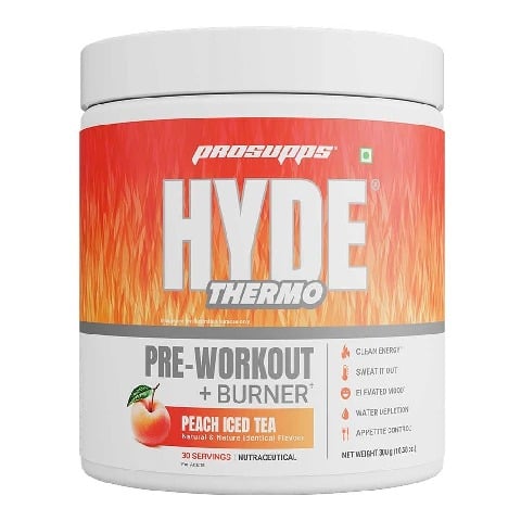 1 - ProSupps Hyde Thermo Pre-Workout + Burner, 0.66 lb Peach Iced Tea