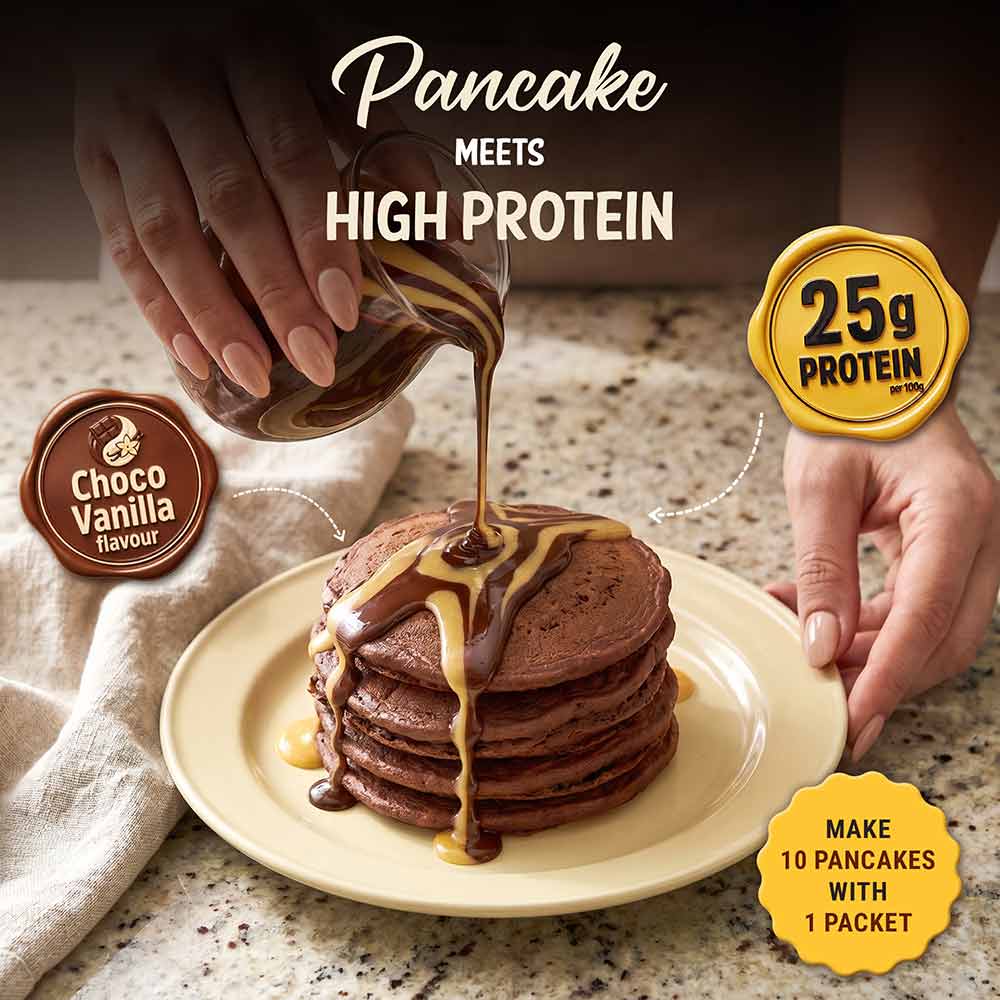 3 - MuscleBlaze High Protein Pancake,,  Choco Vanilla  200 g