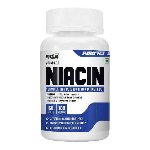 1 - NutriJa Niacin 100mg (Vitamin B-3), Unflavoured 60 capsules