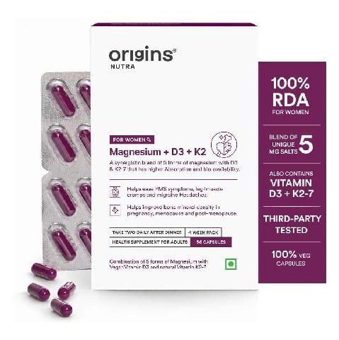 1 - Origins Nutra Magnesium + D3 + K2 for Women,  Unflavoured  56 capsules 