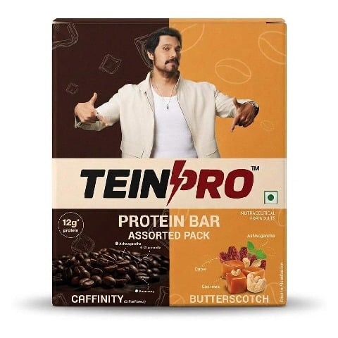 1 - TeinPro Protein Bar 12g Protein, 6 bar(s) Assorted (Caffinity & Butterscotch)