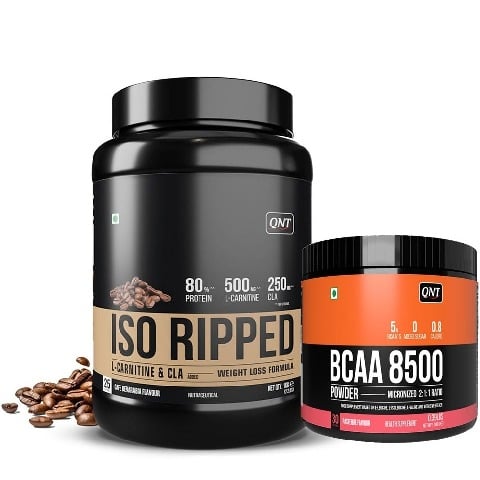 1 - QNT ISO Ripped 2.2 lb Cafe Bevarabia with BCAA 8500 Combo, 0.39 lb Pasteque