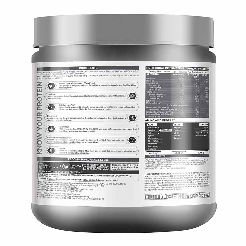 4 - MuscleBlaze Biozyme Performance Whey,  1.1 lb  Rich Chocolate
