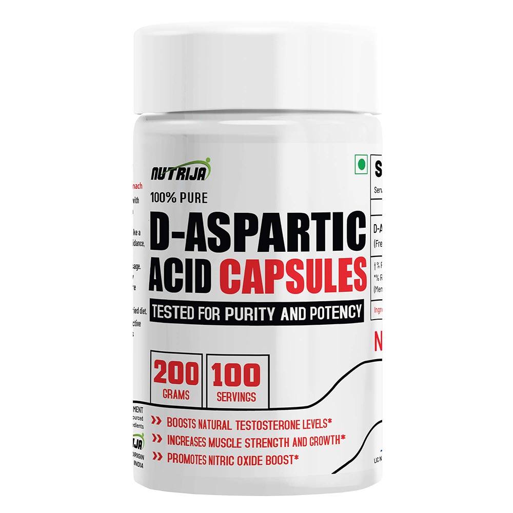 NutriJa D-Aspartic Acid (DAA) Powder, 200 g Unflavoured-picture-22