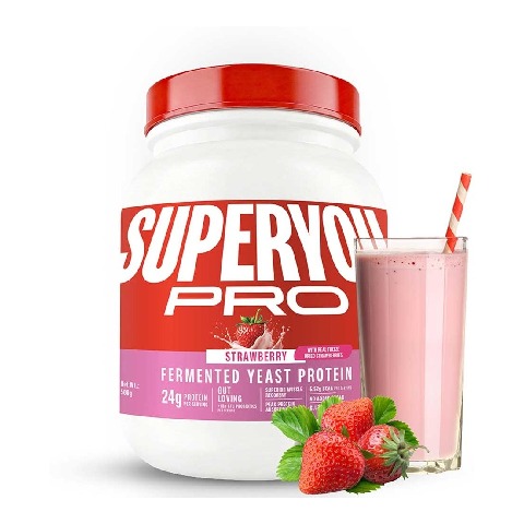 1 - Superyou Pro Fermented Yeast Protein, 1.1 lb Strawberry