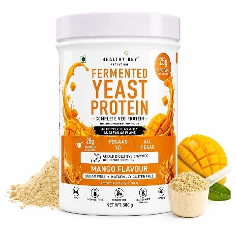 1 - HealthyHey Nutrition Fermented Yeast Protein,  1.1 lb  Mango 