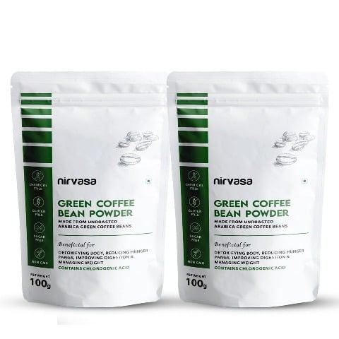 1 - Nirvasa Green Coffee Bean Powder, 100 g Unroasted (Pack of 2)