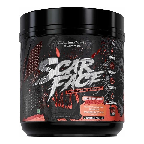 1 - Clear Supps Scarface Loaded Pre Workout, 1.33 lb Scarface Blood