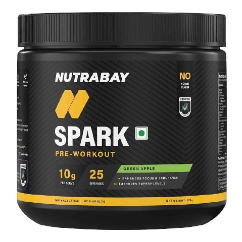 1 - Nutrabay Gold Spark Pre-Workout Energy,  0.55 lb  Green Apple 