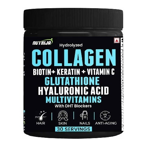 1 - NutriJa Hydrolyzed Marine Collagen with Biotin,  240 g  Pineapple 