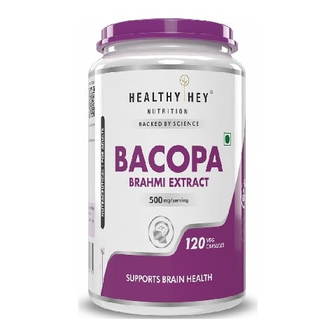 1 - HealthyHey Nutrition Bacopa Brahmi Extract, 120 capsules