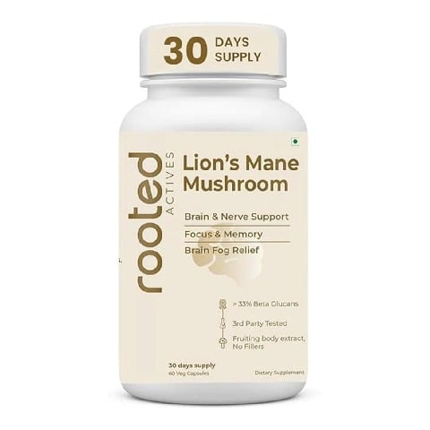 1 - Rooted Active Naturals Lion's Mane Organic Mushroom Extract, 60 veggie capsule(s)