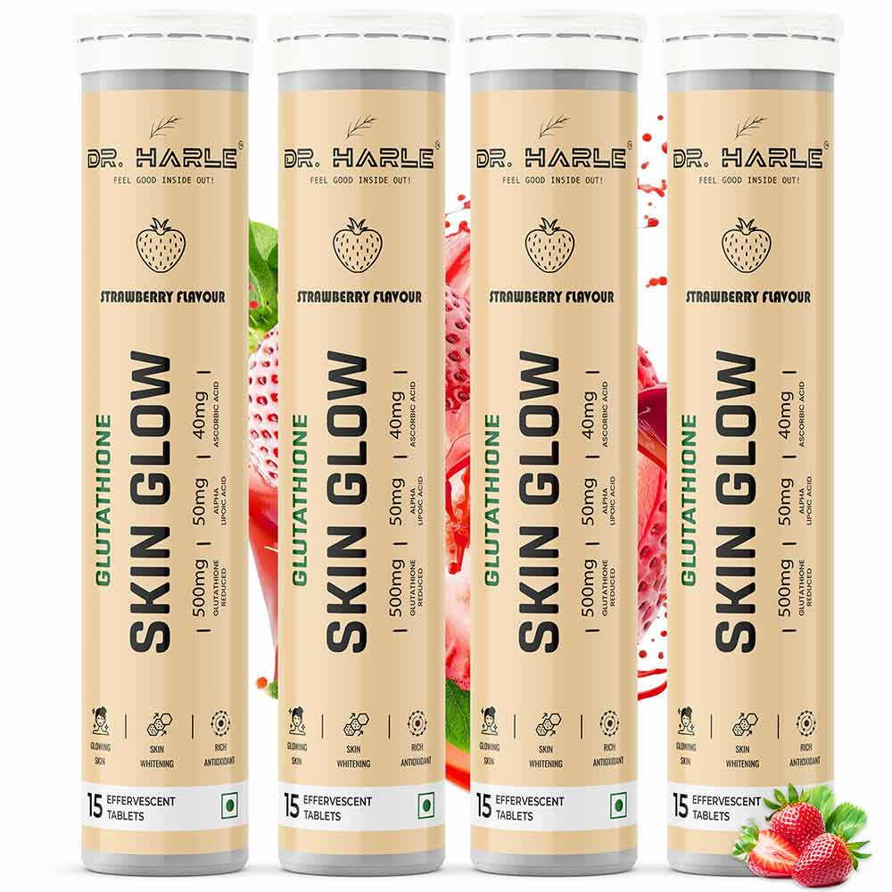 DR. HARLE Glutathione Skin Glow Effervescent, Strawberry (Pack of 4) 15 tablets-image-4