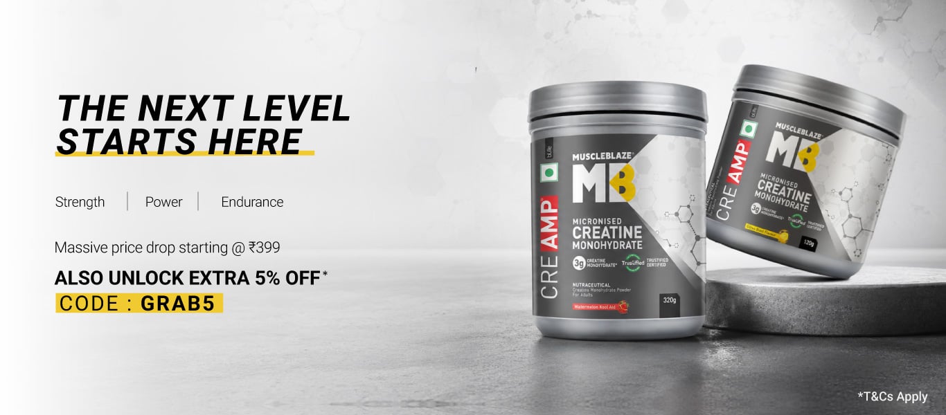 Creatine CreAMP Range - Massive Price Drop - Starting @ 399 + Extra 5% off W/Code: GRAB5