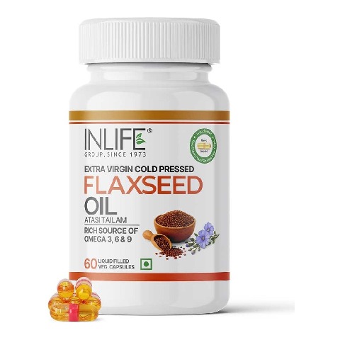3 - INLIFE Flaxseed Oil-Omega 3,6,9, 60 veggie capsule(s)