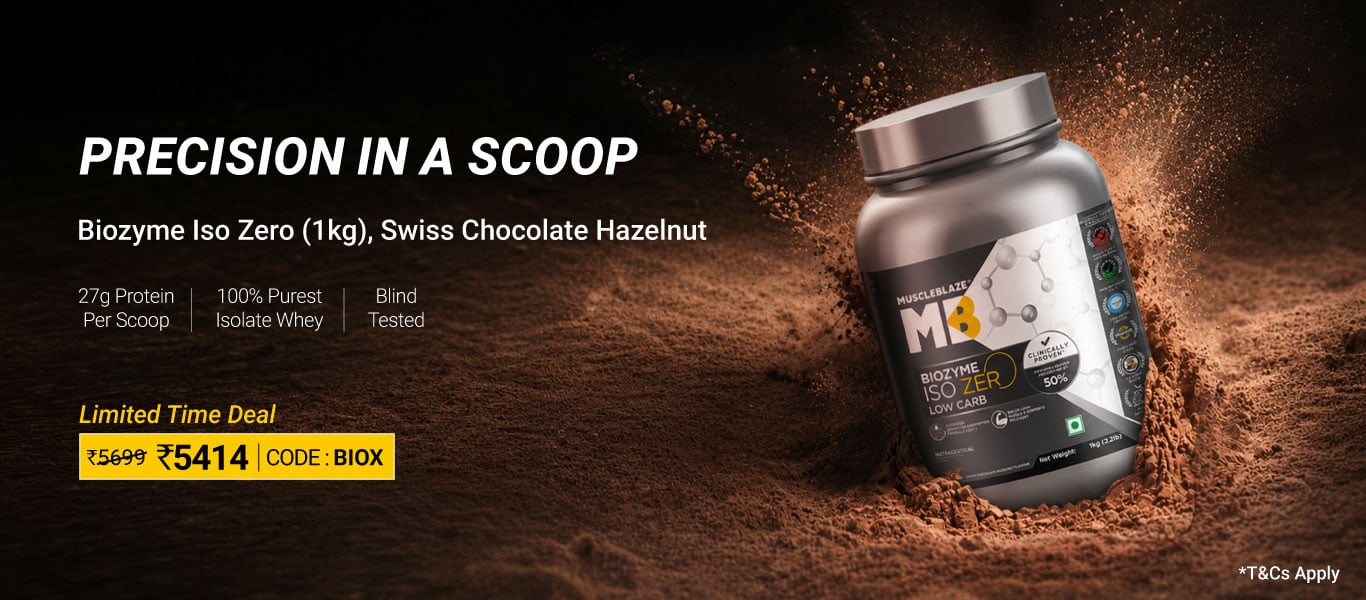 Biozyme Iso-Zero 1 kg Low Carb Swiss Chocolate Hazelnut @ 5414 W/code: BIOX