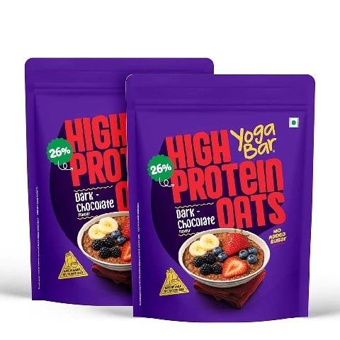 1 - Yogabar 26g High Protein Oats,  1 kg  Dark Chocolate (Pack of 2) 