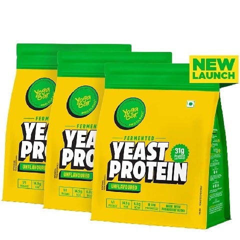 1 - Yogabar Yeast Protein, 1.1 lb Unflavoured (Pack of 3)