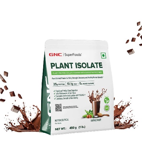 1 - GNC Plant Protein Isolate, 1 lb Chocolate Hazelnut