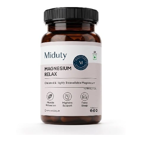 1 - Miduty Magnesium Relax,  Unflavoured  60 capsules 