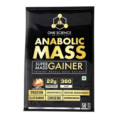 1 - One Science Anabolic Super Mass Gainer, 11.02 lb Vanilla Butterscotch