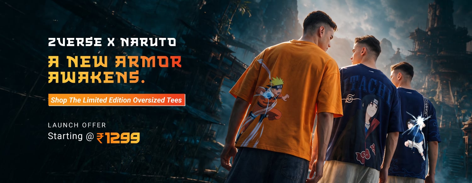 Launch: MB Z Verse x Naruto Oversized T-Shirts - Starting @ Rs. 1299