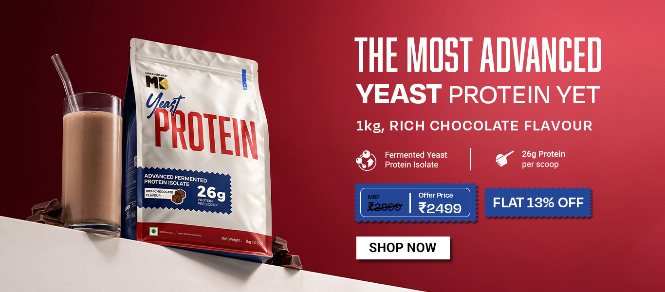 MuscleBlaze Yeast Protein 1 kg Rich Chocolate @ 2499