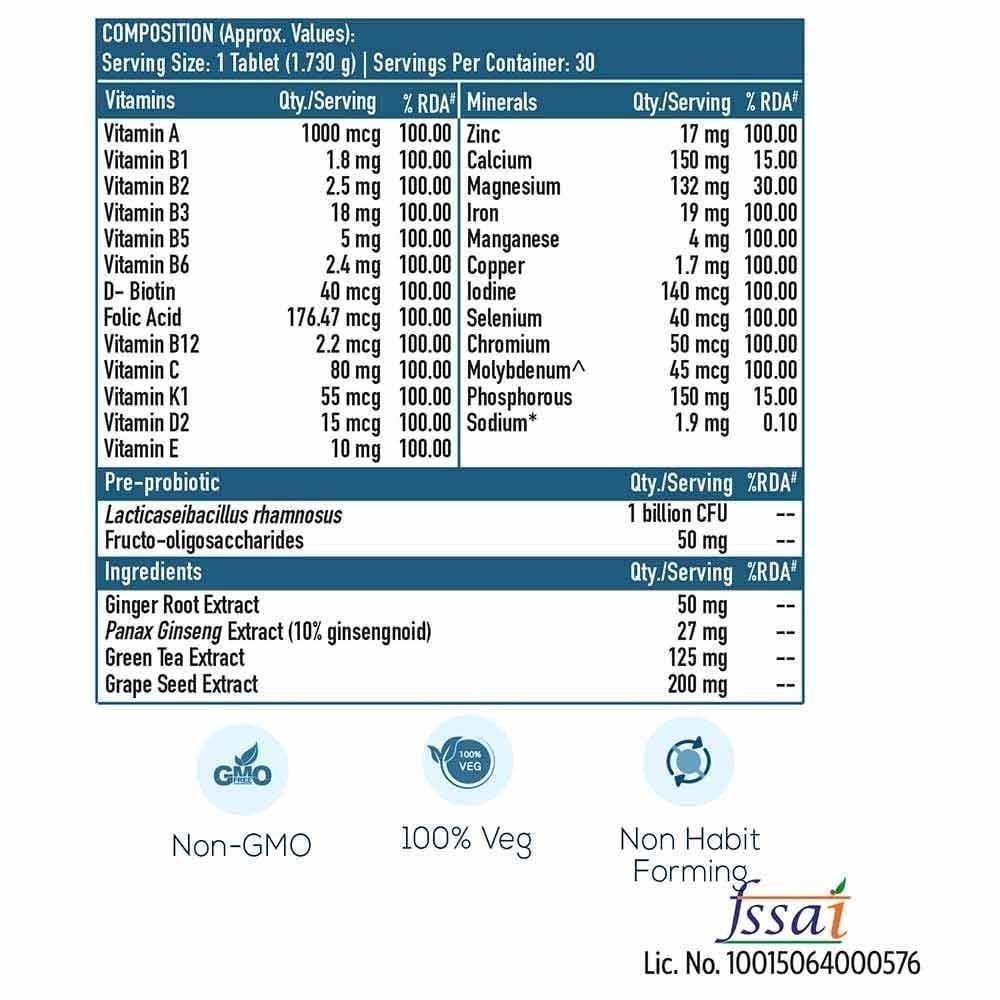 2 - HK Vitals Multivitamin Plus Men (Old MRP),  60 tablet(s)  Unflavoured