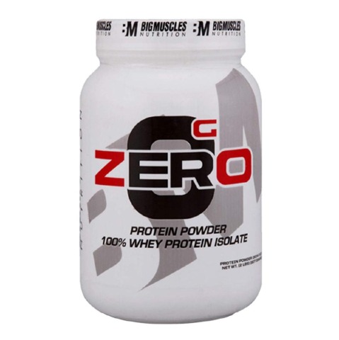 Big Muscles Zero 100% Whey Protein Isolate,  2 lb  Rich Chocolate 