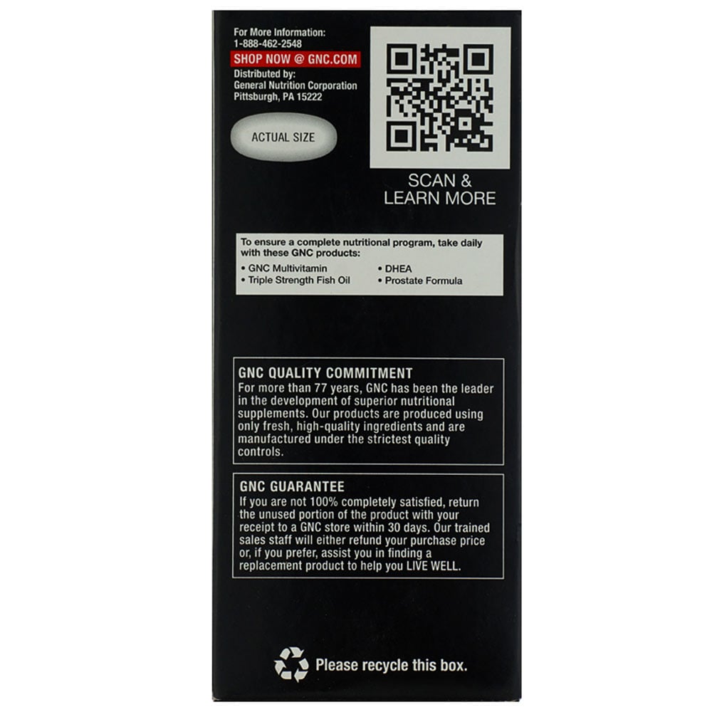 back - GNC Men's Arginmax,  90 caplets 