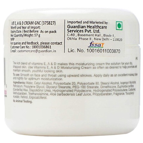 gnc vitamins ea & d moisturizing cream