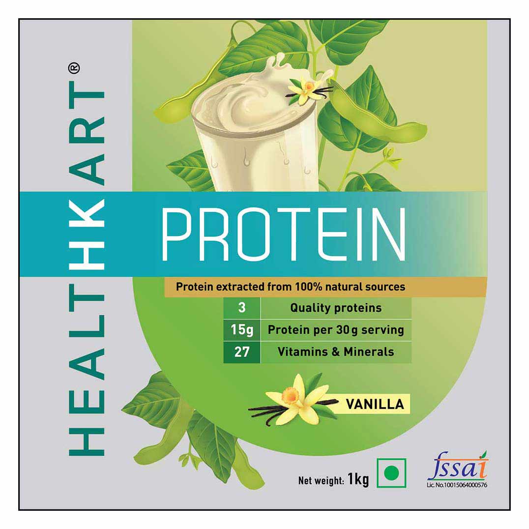 4 - HealthKart Protein with Whey, Soy & Casein OP,  2.2 lb  Vanilla 