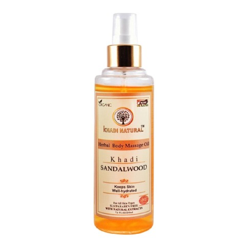 2 - Khadi Natural Herbal Body Massage Oil,  210 ml  Sandalwood 