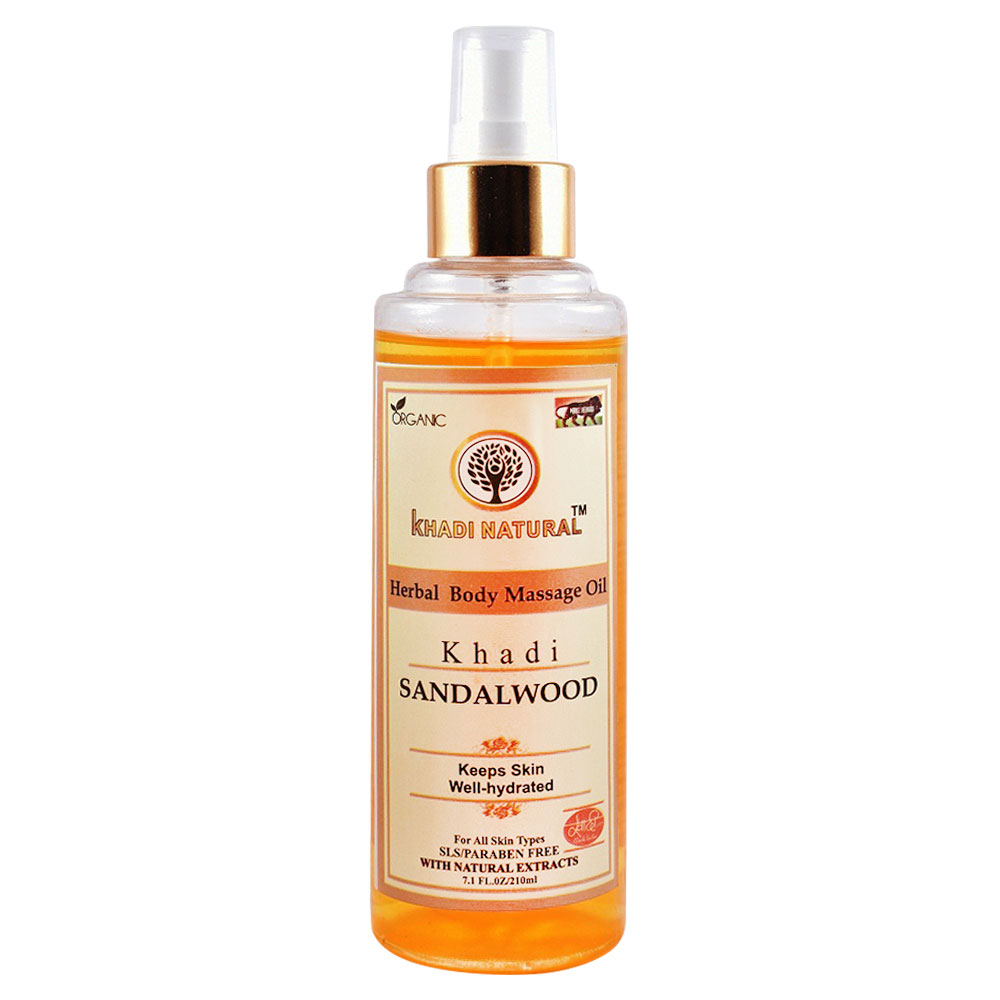 2 - Khadi Natural Herbal Body Massage Oil,  210 ml  Sandalwood 