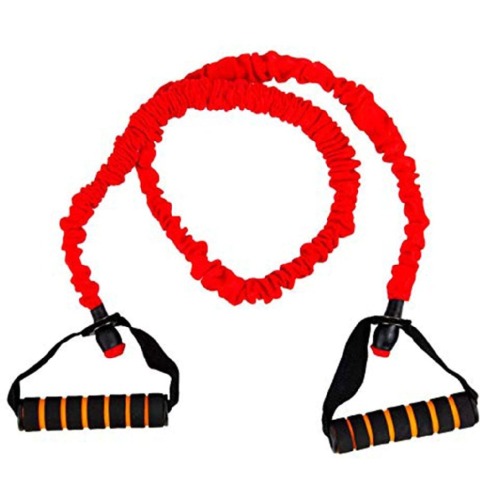 B Fit USA Premium Resistance Band with Nylon Cover and Bag,  Red Level 1  Free Size 