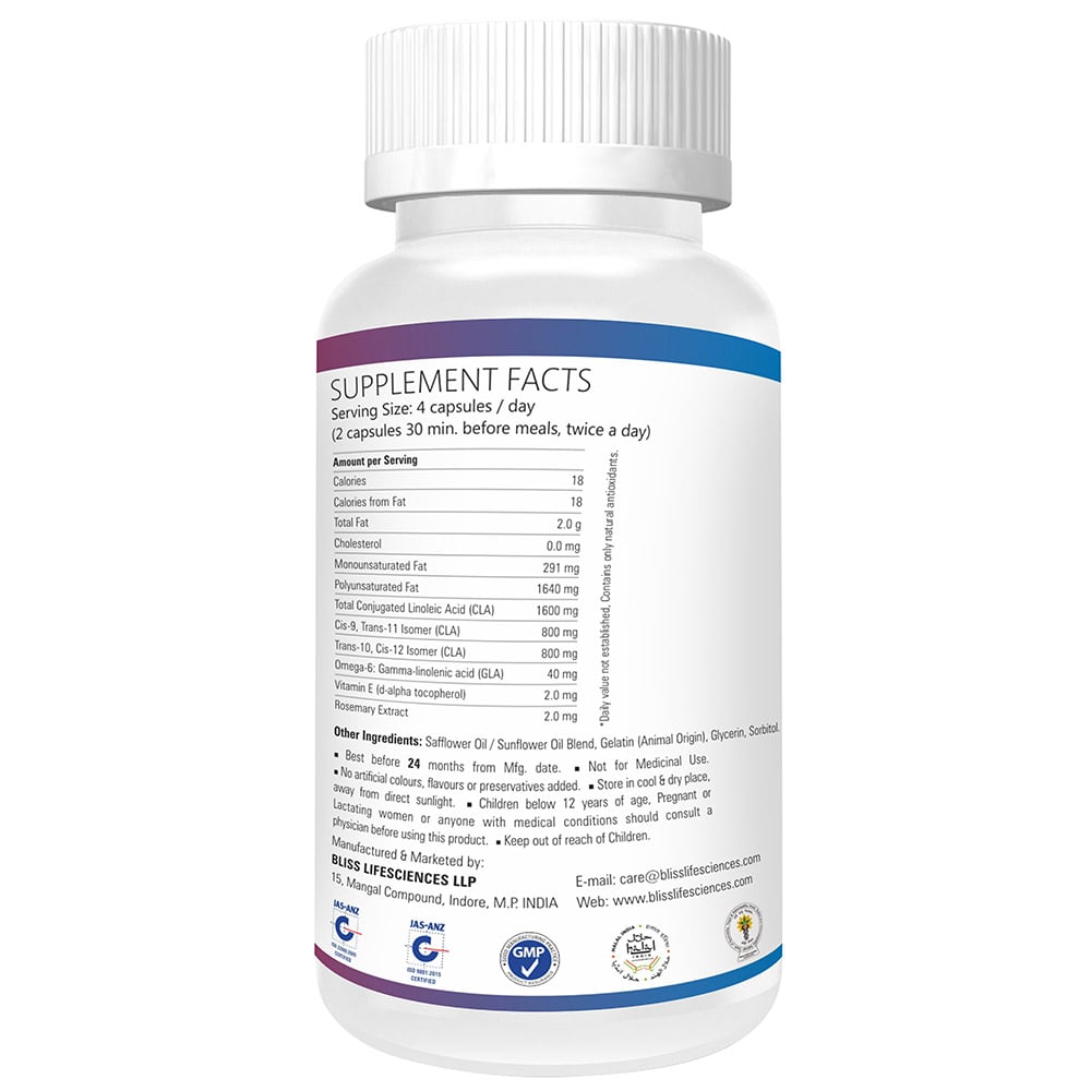 supplementfact - Bliss Welness CLA 1000 Premium,  60 capsules 