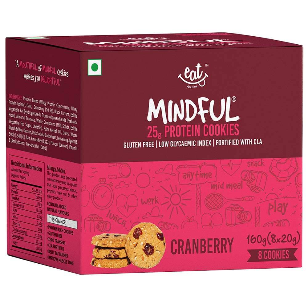 1 - Eat Anytime Protein Cookies Gluten Free,  160 g  Cranberry 
