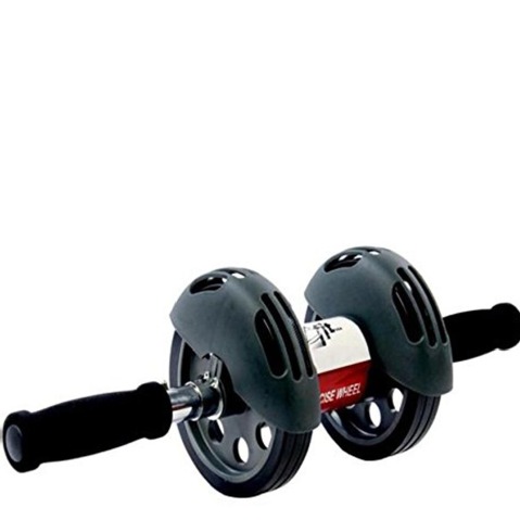 B Fit USA Double Exercise wheel with Spring (AB3411),  Black & Red  31 cm x 15 cm x 15 cm 