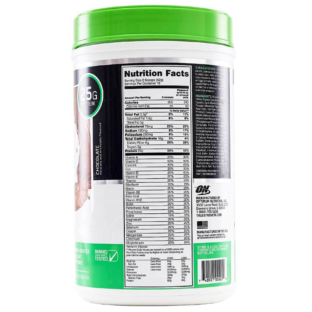 supplementinfo - ON (Optimum Nutrition) Opti Fit Meal Replacement Protein Powder Drink,  1.83 lb  Chocolate 