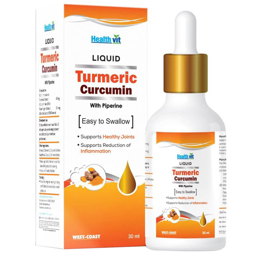 1 - Healthvit Liquid Turmeric Curcumin,  30 ml 