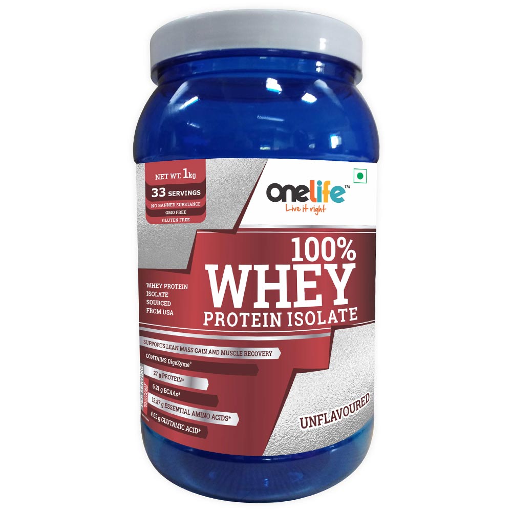 OneLife 100% Whey Protein Isolate,  2.2 lb  Unflavoured 