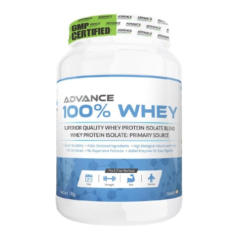 1 - Advance Nutratech Advance 100% Whey Protein,  2.2 lb  Vanilla 