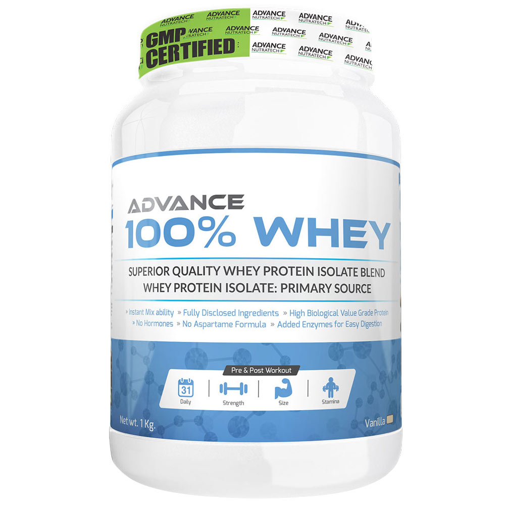 1 - Advance Nutratech Advance 100% Whey Protein,  2.2 lb  Vanilla 